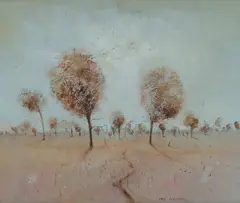 Eris Fleming, Sheep Track, Near Hollywood [NSW], Oil on Board