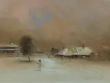 Rex Newell, Lone Player, Stuart Town [NSW], Oil on Canvas on Board