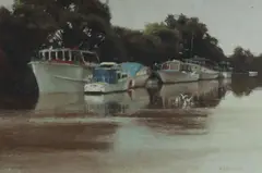 Rick Everingham, Quiet Boats, Oil on Canvas Board