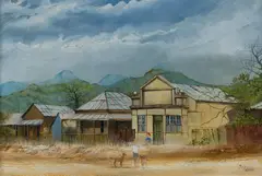 Maynard Waters, The English and Scottish Bank at Nowra [NSW], Oil on Board