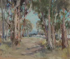 Allan Hansen, Valley Farm, Oil on Canvas Board