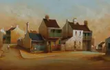 John Pointon, The Quiet Street (Balmain), 1980, Oil on Board