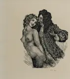 Eve by Norman Lindsay, c.1922, Woodcut (unnumbered), sold May 2023