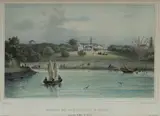 Louis Auguste De Sainson, Maison Du Gouverneur a Sydney, Hand Coloured Lithograph