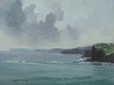 South from Bilgola by Allan Waite, Oil on Canvas on Board, sold May 2023