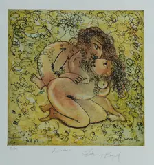 David Boyd, Lovers, 1986, Aquatint 75/75