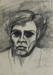 Portrait of Laurence by David Boyd, 1965, Pencil, offered May 2023