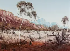 Henk Guth, Part of the MacDonnell Ranges, near Standley Chasm, 1979, Oil on Board