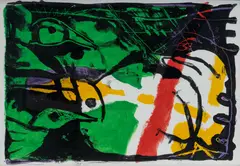 Dia Azzawi, Crane, 1991, Lithograph 4/12