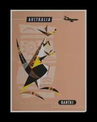 Harry Rogers, Qantas 'Australia' Travel Poster (Kangaroo)