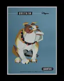 Harry Rogers, Qantas 'Britain' Travel Poster (Bulldog)