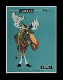 Harry Rogers, Qantas 'Canada' Travel Poster (Moose)