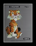 Harry Rogers, Qantas 'Singapore' Travel Poster (Tiger)