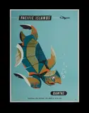 Harry Rogers, Qantas 'Pacific Islands' Travel Poster (Sea Turtle)