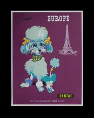 Harry Rogers, Qantas 'Europe' Travel Poster (Poodle)