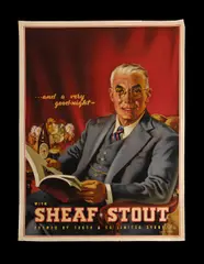 Alan Douglas Baker, Tooths Sheaf Stout Advertising Poster, Lithograph