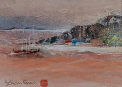 Jehan Chan, Coastal Scene - Malacca, Mixed Media on Paper