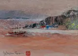 Jehan Chan, Coastal Scene - Malacca, Mixed Media on Paper