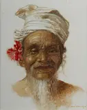 Sen Pao, Portrait of a Man, 1981, Oil on Canvas