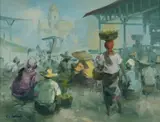 Cesar Amorsolo, Early Morning, 1971, Oil on Canvas