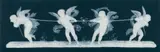 Albion Birks, Minton Pate Sur Pate Plaque, Rectangular form, decorated with 4 putti contesting a tug of war