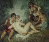 Norman Lindsay, Bacchanalian Revellers, Oil on Canvas on Board