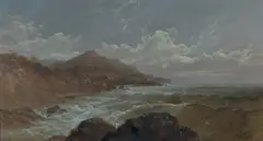 James Howe Carse, Stormy Coastline, 1888, Oil on Canvas