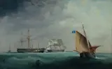 Haughton Forrest, Battleships and Other Vessels off the Coast