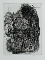 Organon 1 (#20) by Mike Parr, 1987, Etching 7/20 (plate #20), offered Mar 2023
