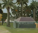 Donna Lougher, Toilet Block - Jubilee Park, 2002, Oil on Canvas
