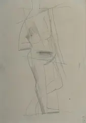 Godfrey Miller, Standing Nude, Pencil