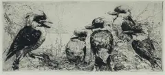 The Snake Yarn by Sydney Long, Etching 15/30, sold Mar 2023