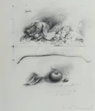 Tim Storrier, Tongue & Tomato & Olive, 1989, Pencil