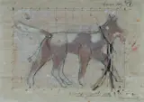 Tim Storrier, Dream Dog II, 1984, Mixed Media on Graph Paper