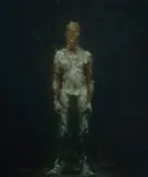 John Miller, Standing Male Nude, Melbourne, 1989, Oil on Board