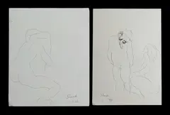 (2) by Garry Shead, Ink on Paper (2), offered Mar 2023