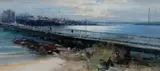 Ken Knight, St Kilda Pier [Melbourne], Oil on Board