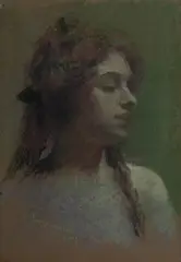 Julian Ashton, Study of a Young Woman, 1909, Pastel