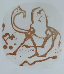 Camel by John Olsen, 2000, Etching 15/35, offered Mar 2023