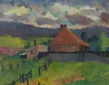 Alison Rehfisch, Berrima Cottage in Landscape