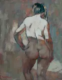 Fu Hong, Morning Pose, Oil on Canvas