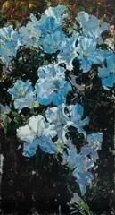 A. J. Taylor, George Orwell (Azalea no. 8), 2005, Oil on Board