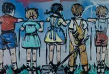 David Bromley, Over the Fence, 2023, Acrylic on Canvas
