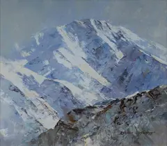 W Rubery Bennett, Mt Feathertop [Victoria], Oil on Canvas Board