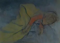 Brian Dunlop, Sleeping Child, 1985, Pastel