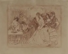 Charles Conder, Chez Camille Maupin, 1899, Lithograph