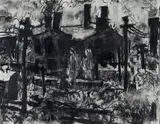 Tom Carment, Old Industrial Balmain, Charcoal