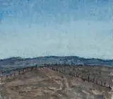 Tom Carment, Woolshed Paddock, Cambalong, Unsigned. Titled verso in pencil, and with exhibition number #3