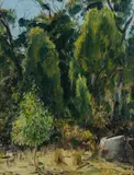 Arnold Shore, The Young Tree, Mount Macedon, 1945, Oil on Board