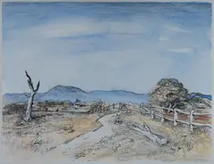 O'Connell Landscape by Lloyd Rees, 1980, Hand Coloured Lithograph 6/80, offered Mar 2023